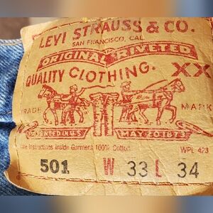 Original Levi's Button Fly 501s